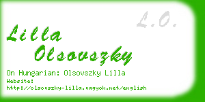 lilla olsovszky business card